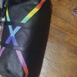 Louis Vuitton Black Duffel Bag with Rainbow Accents